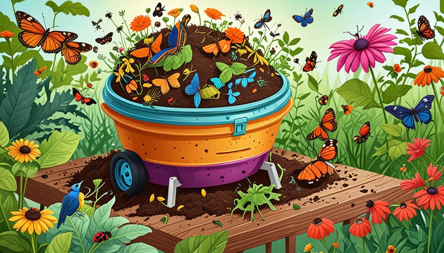 How to Implement a Composting System to Attract Beneficial Insects and Control Pests in Home Gardens